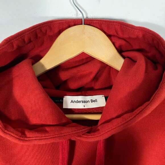 Andersson Bell "Value" Fleece Lined Pullover Hoodie Red mens size Small - Picture 4 of 8